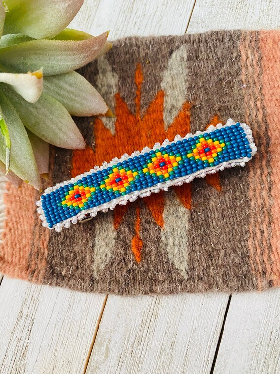 Navajo Handmade Beaded Barrette - image 5