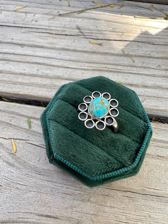 Jasmin Handmade Adjustable Turquoise Sterling Sil… - image 2