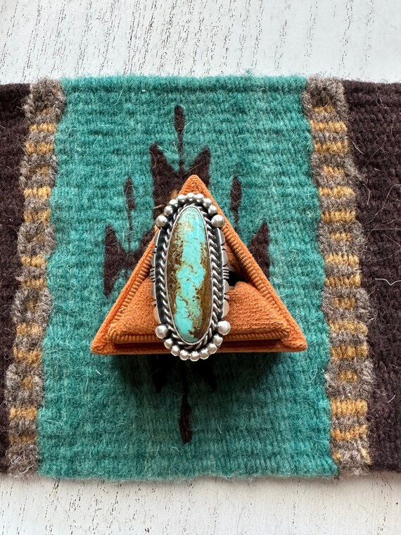 Gorgeous Navajo Sterling Silver & Turquoise Adjus… - image 1