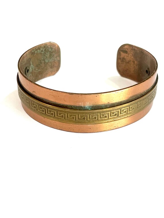 Vintage Handmade Copper Cuff - image 6
