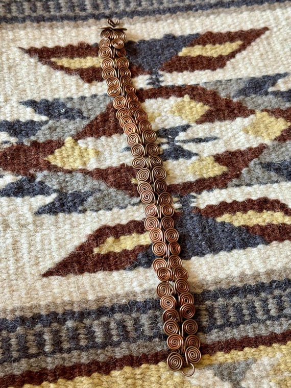 Vintage Handmade Copper Bracelet - image 2