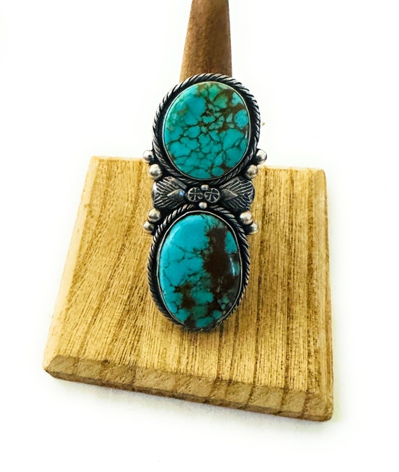 Navajo Royston Turquoise & Sterling Silver Ring S… - image 7