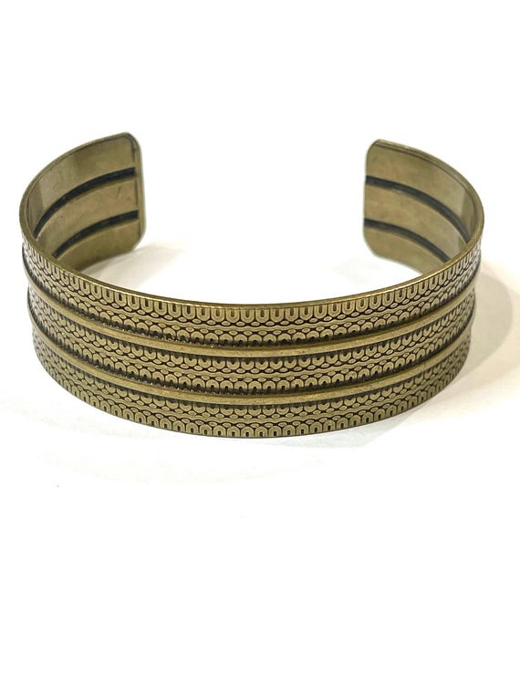Vintage Handmade Copper Cuff - image 6