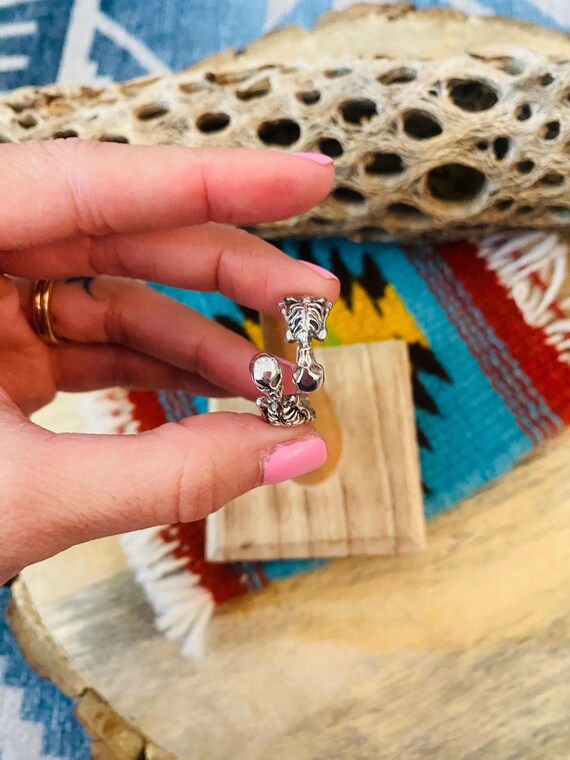 Handmade Sterling Silver Skeleton Adjustable Ring - image 5