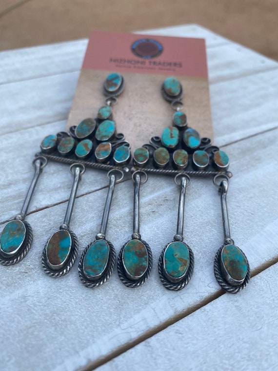 Navajo Jacqueline Silver Royston Turquoise & Ster… - image 4
