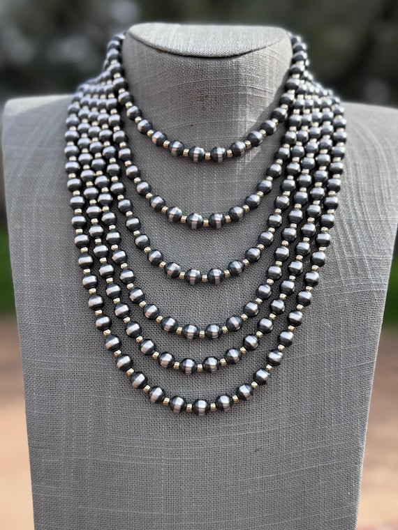 Handcrafted Patterned Gold Overlay & Sterling Sil… - image 1