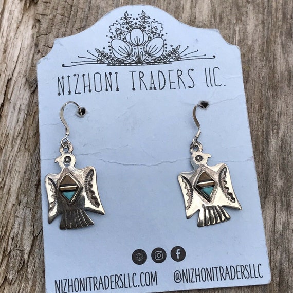 Navajo Turquoise Multi Stone Sterling Silver Thun… - image 2