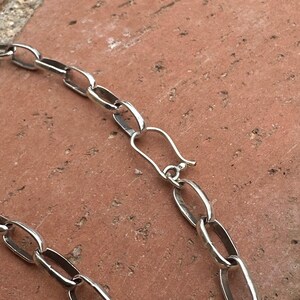 Sterling Silber Handgemachte Büroklammer Kette Bild 9