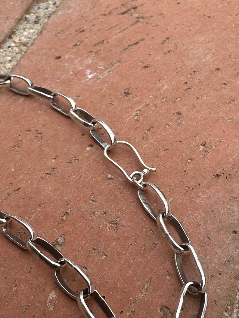 Sterling Silber Handgemachte Büroklammer Kette Bild 9