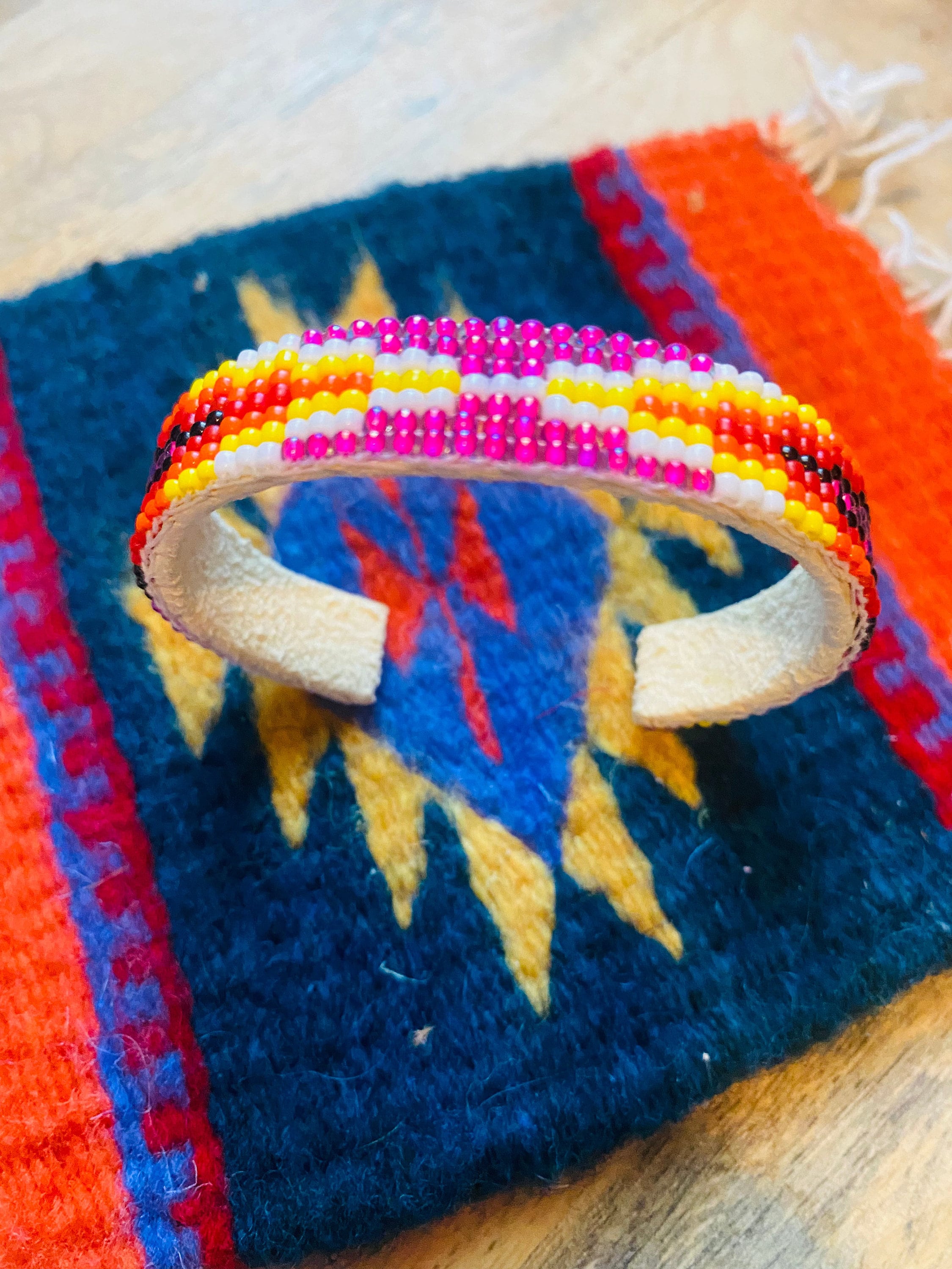 Navajo leather shop bracelet