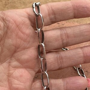 Sterling Silber Handgemachte Büroklammer Kette Bild 4