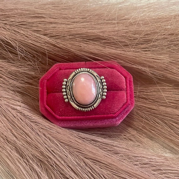 Gorgeous Navajo Pink Peruvian Opal And Sterling Si