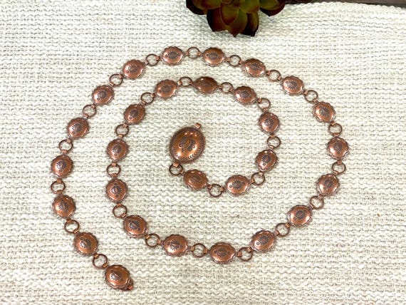 Handmade Copper Concho Belt - image 1