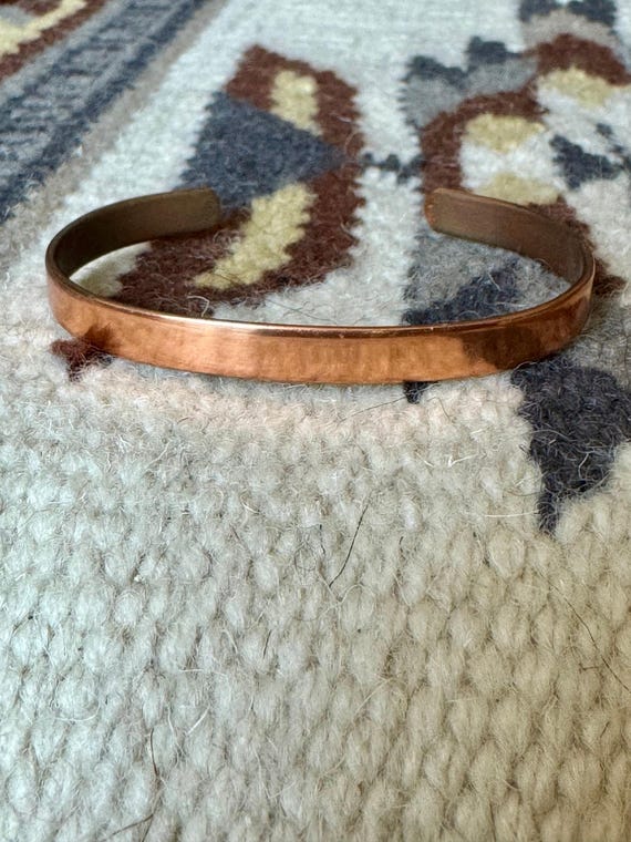 Vintage Handmade Copper Bracelet - image 1