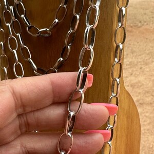 Sterling Silber Handgemachte Büroklammer Kette Bild 2