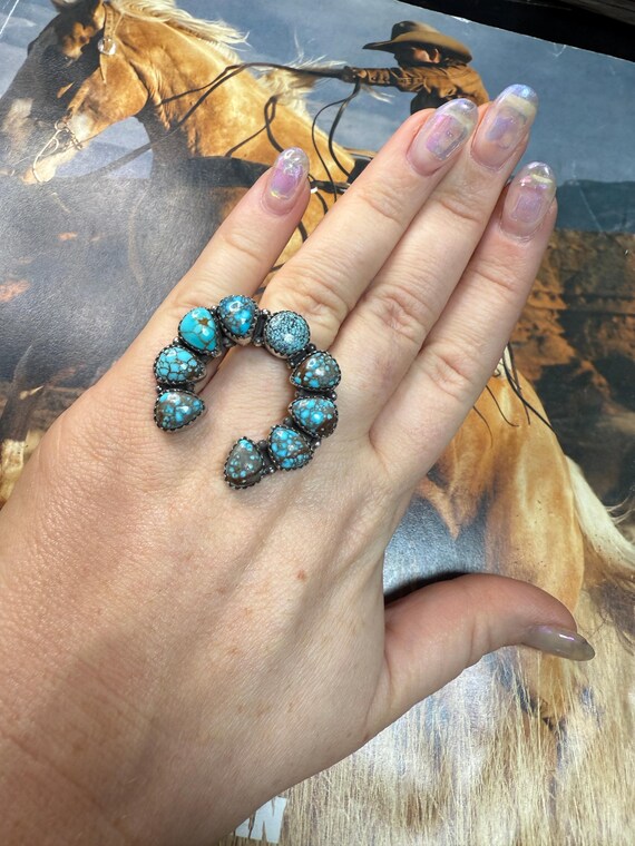 Handmade Sterling Silver Adjustable Multi Stone N… - image 3