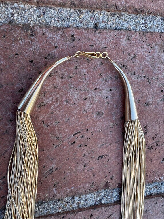 Handmade Liquid Gold 50 Strand Necklace 18" View 6
