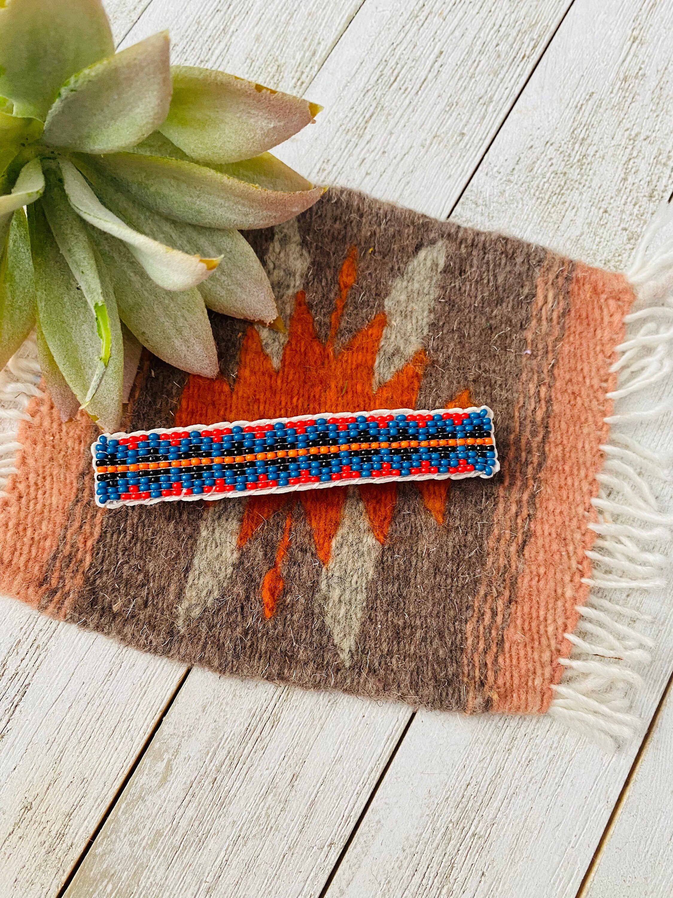 Navajo Handmade Beaded Barrette - Etsy