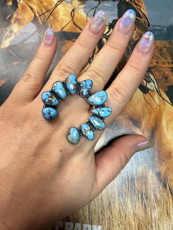 Handmade Sterling Silver Adjustable Multi Stone N… - image 6