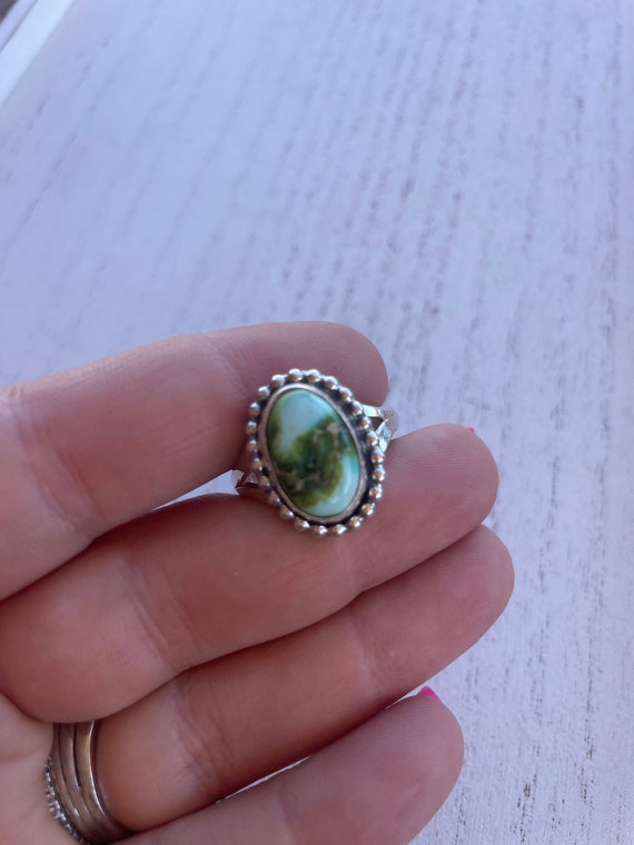 The Lucy” Navajo Sonoran Mountain Turquoise Sterl… - image 4
