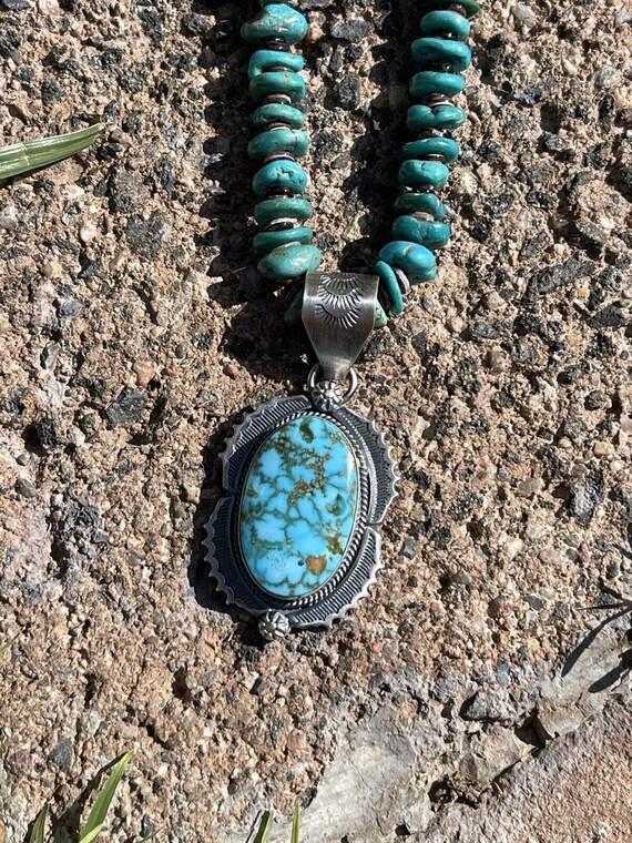 Navajo Number 8 Turquoise & Sterling Silver Elega… - image 6