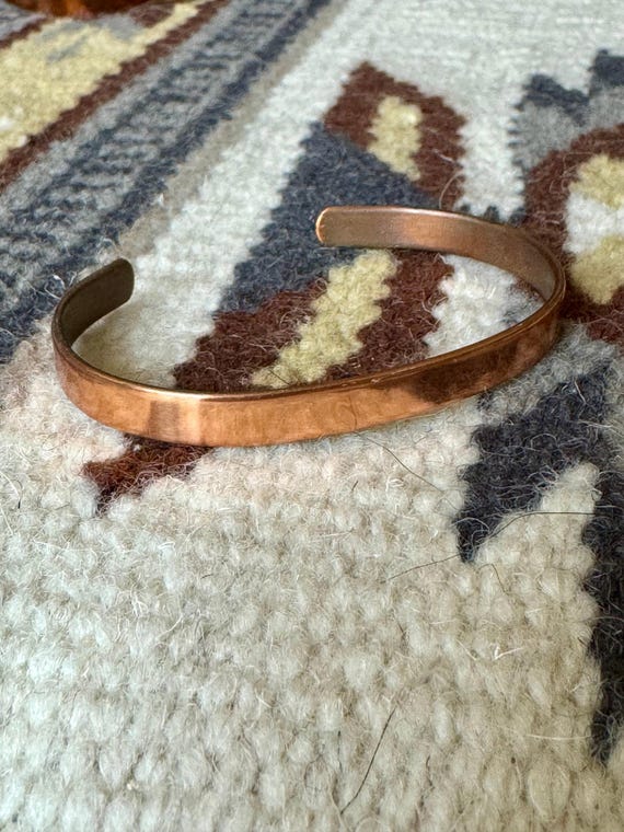 Vintage Handmade Copper Bracelet - image 2