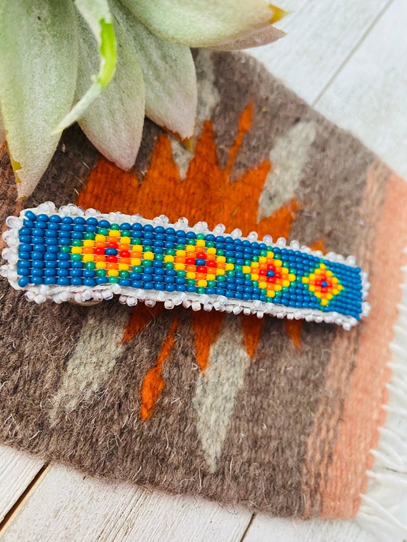 Navajo Handmade Beaded Barrette - image 4