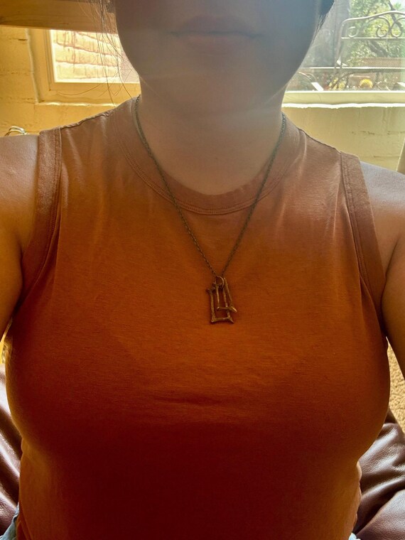 Vintage Handmade Copper Necklace - image 3