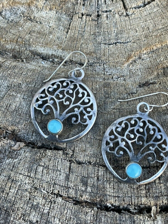 Navajo Sterling Silver Turquoise Tree Of Life Dan… - image 7