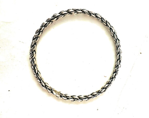 Navajo Twisted Sterling Silver Bangle Bracelet - Etsy UK