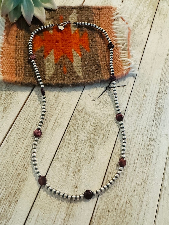 Important Gold Brown Stone Native American Navajo Sterling Silver Necklace Important Gold Brown Stone Native American Navajo Sterling Silver Necklace