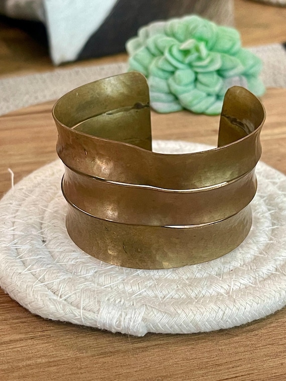Vintage Handmade Copper Cuff - image 1