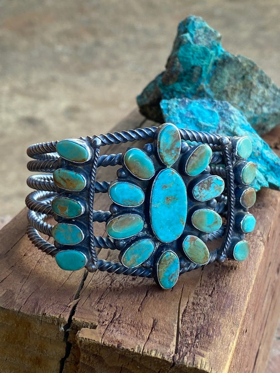 Navajo Jacqueline Silver Royston Turquoise & Ster… - image 3