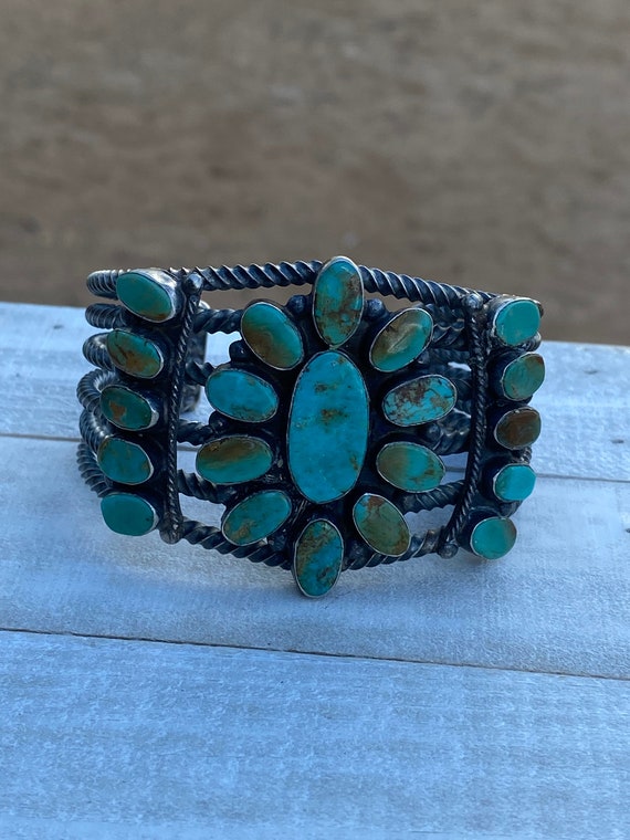 Navajo Jacqueline Silver Royston Turquoise & Ster… - image 1