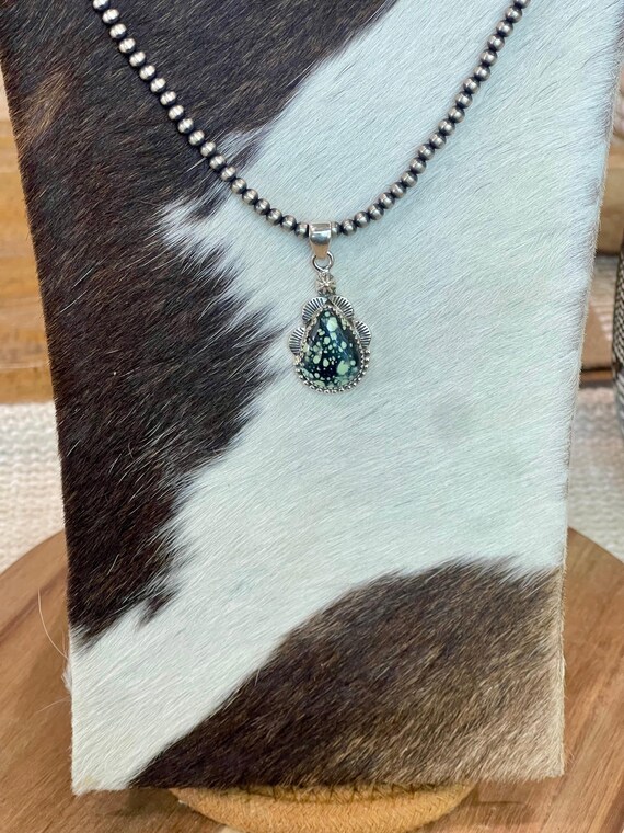 Handcrafted Sterling Silver & Variscite Pendant View 3