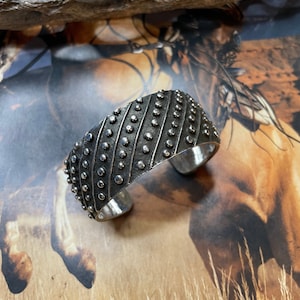 Navajo Sterling Silver Cuff Bracelet Signed