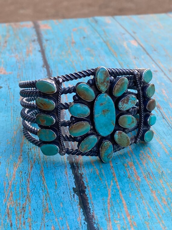Navajo Jacqueline Silver Royston Turquoise & Ster… - image 7