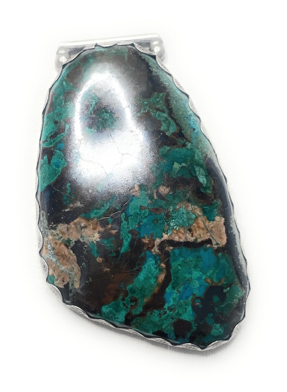 Navajo OLD PAWN Sterling Silver & Turquoise Penda… - image 7