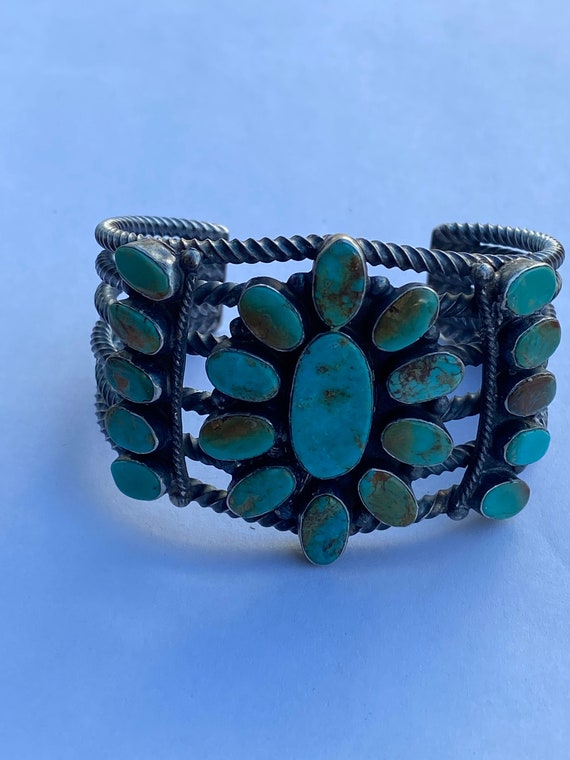 Navajo Jacqueline Silver Royston Turquoise & Ster… - image 5