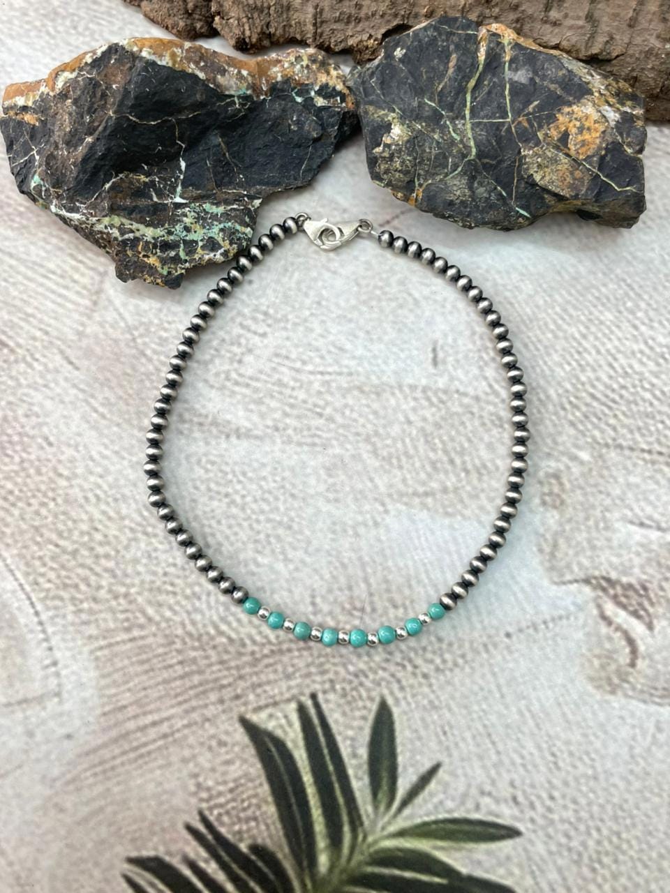Handmade Sterling Silver Beaded Kingman Turquoise Hat Band - Etsy