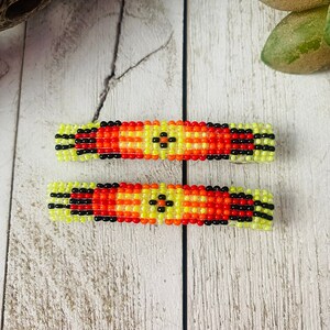 Navajo Handmade Beaded Barrette Set