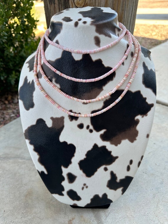 Navajo Sterling Silver & Queen Pink Conch Beaded N