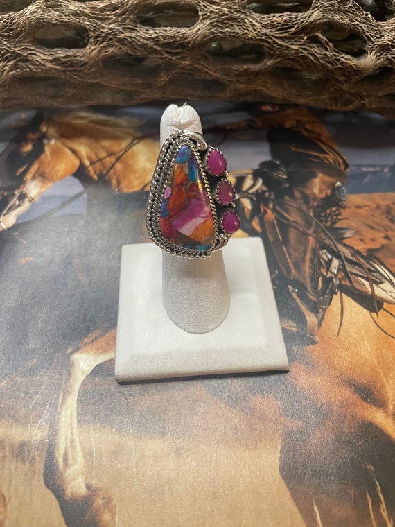 Handmade Pink Dream & Pink Onyx Adjustable Ring - image 3