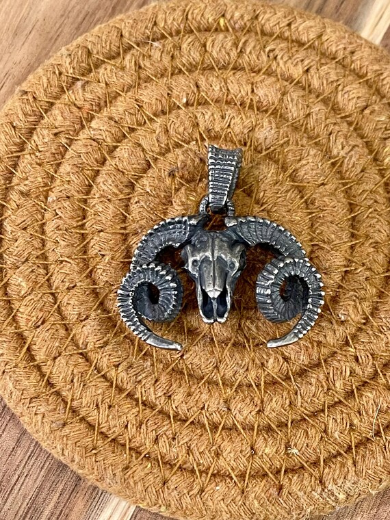 Handcrafted Sterling Silver Ram Pendant