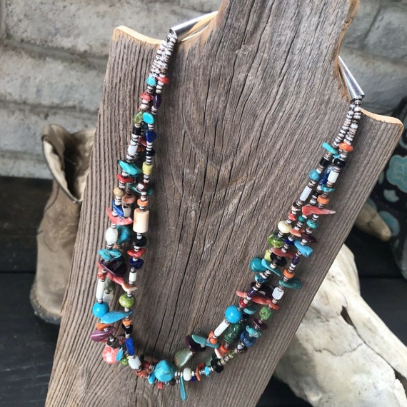 Native American The Most Unique Vintage Dan Coriz Santo Domingo Shell Sterling Silver Necklace Native American The Most Unique Vintage Dan Coriz Santo Domingo Shell Sterling Silver Necklace
