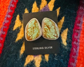 Orecchini Navajo in variscite e argento sterling