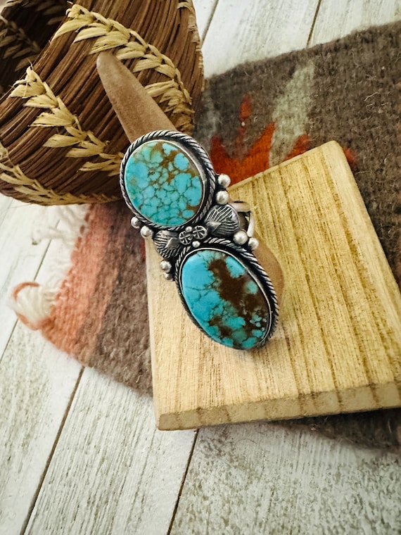 Navajo Royston Turquoise & Sterling Silver Ring S… - image 4