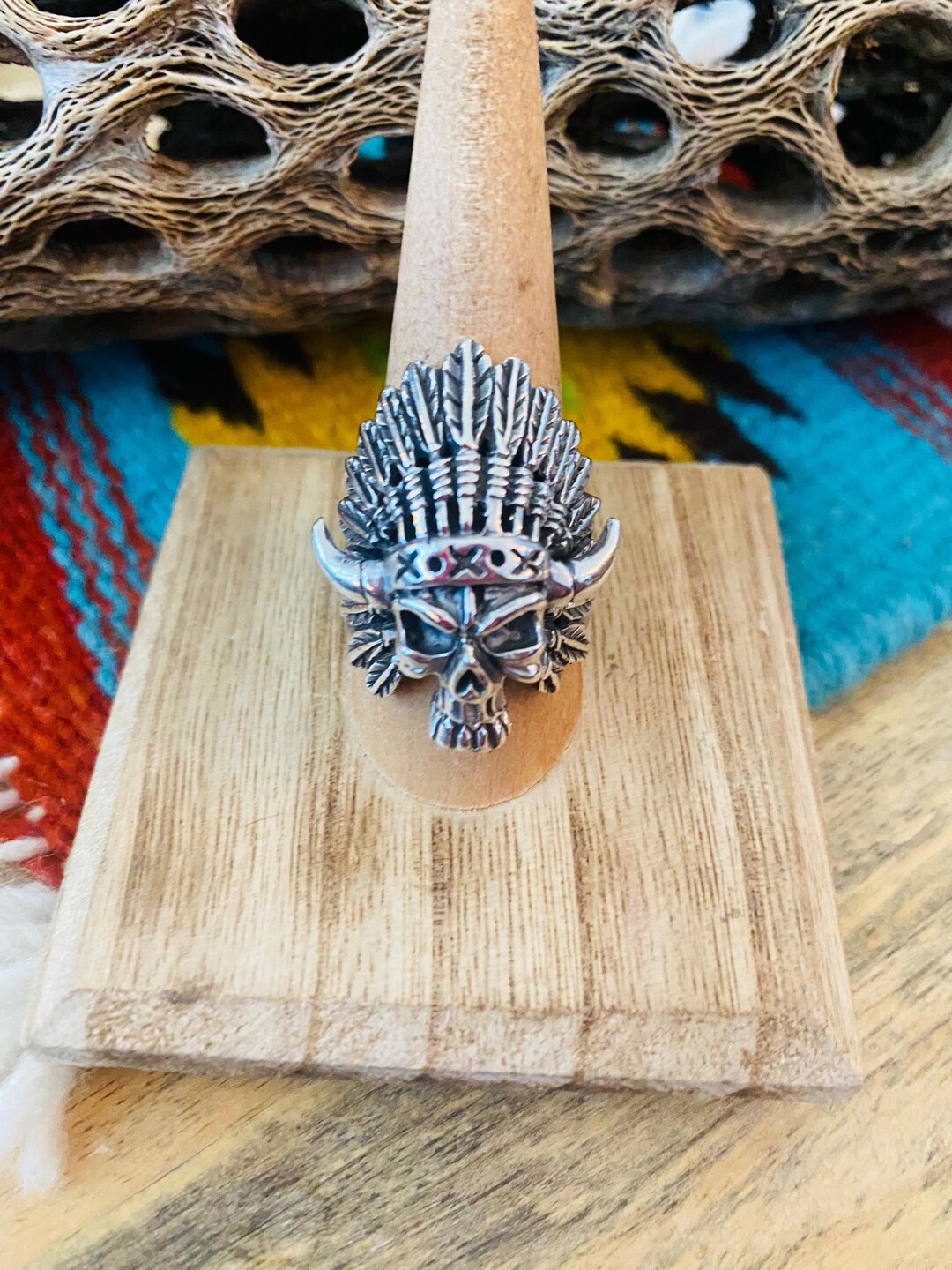 Handmade Sterling Silver Skull Ring Size 9 - Etsy