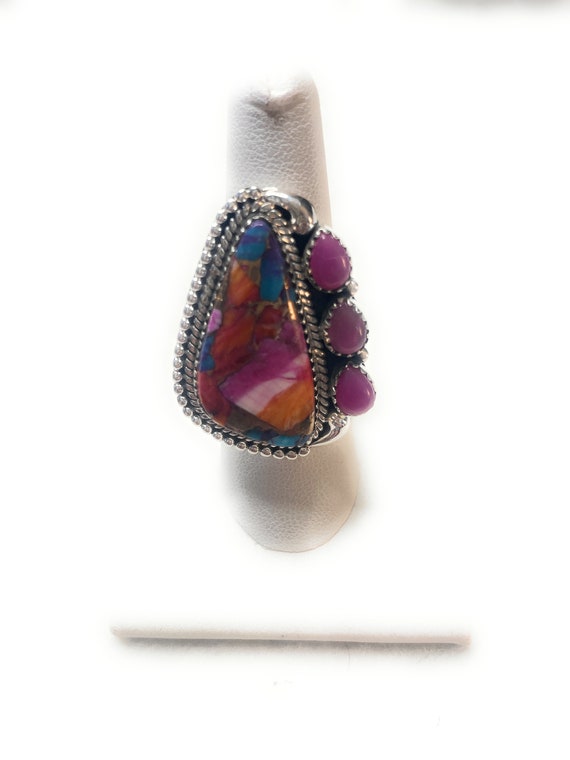 Handmade Pink Dream & Pink Onyx Adjustable Ring - image 5