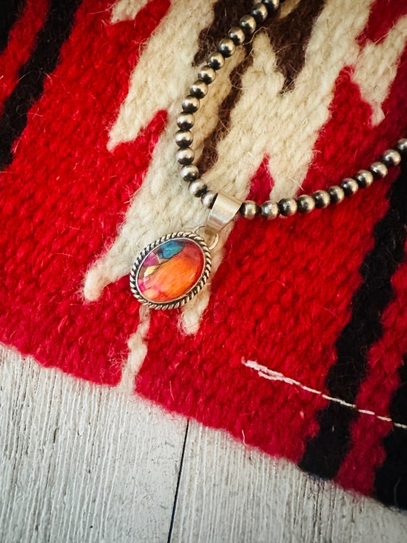 Navajo Sterling Silver & Pink Dream Mojave Pendant